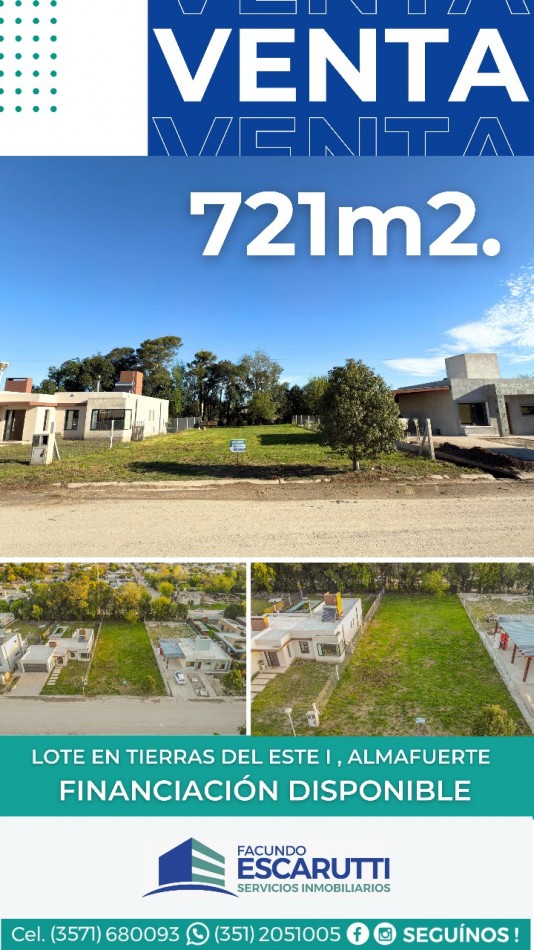 LOTE EN TIERRAS DEL ESTE I DE 721M2